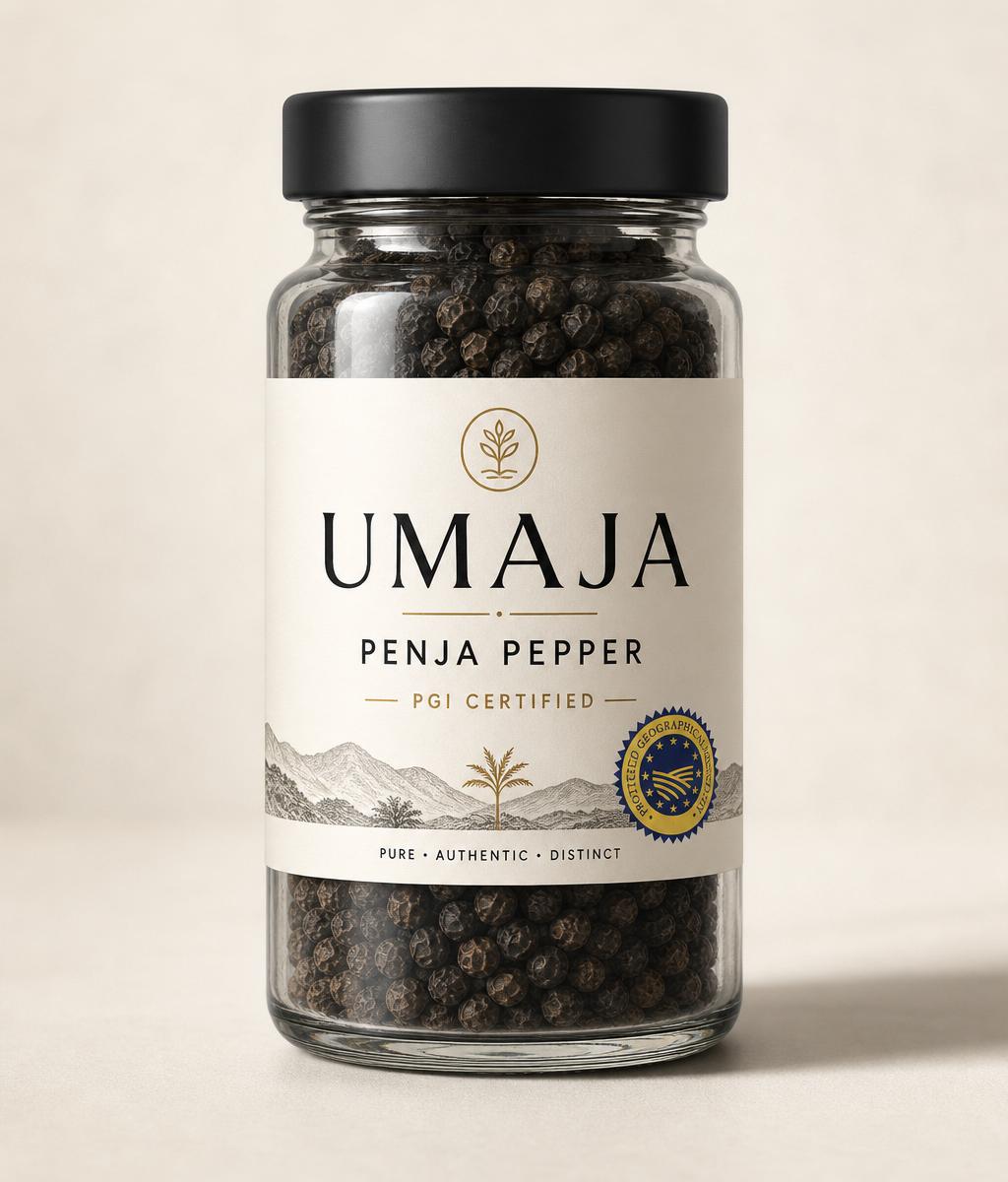 UMAJA Penja Pepper, export packaging
